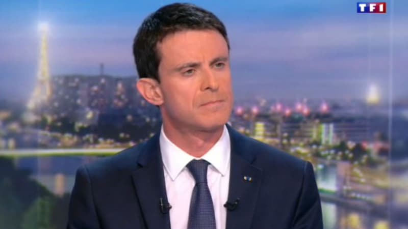 Manuel Valls sur le plateau du JT de TF1 le 7 décembre 2015.