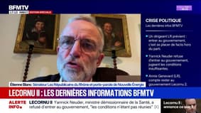 Formation d'un gouvernement: "Si on voulait dégoûter et écœurer les Français, on ne s'y prendrait pas autrement", estime Étienne Blanc, sénateur LR