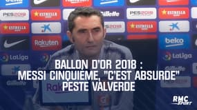 Ballon d'Or 2018 : Messi cinquième, "c'est absurde" peste Valverde