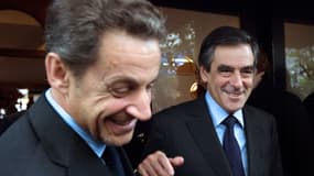 Nicolas Sarkozy et François Fillon le 24 octobre 2012 à Paris