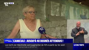 Canicule: "C'est la première année que je souffre autant de la chaleur" déclare cette habitante de Villars-sur-Var (Alpes-Maritimes)