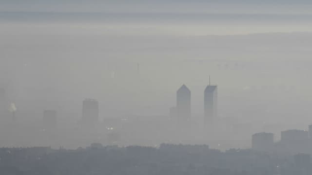 Pollution de l'air à Lyon.