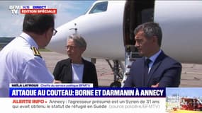 La Première ministre est arrivée à Annecy après l'attaque au couteau survenue ce matin