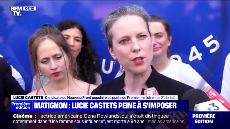 Lucie Castets, candidate du Nouveau Front populaire au poste de Première ministre, peine à s'imposer