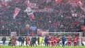 Les supporters de l'Olympiakos en Ligue Europa.