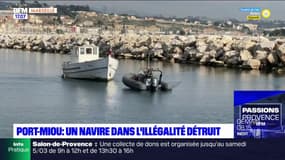 Port-Miou: un navire dans l'illégalité détruit