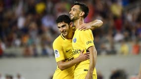 Javier Pastore et Gonçalo Guedes avec le PSG en 2017