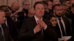 Le milliardaire américain Elon Musk à la cérémonie de réouverture de la cathédrale de Notre-Dame, ce samedi 7 décembre.