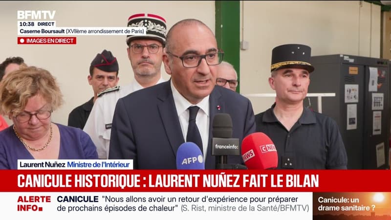 Canicule: Laurent Nuñez évoque "122.000 interventions" liées à l'épisode caniculaire