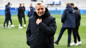 Bruno Génésio lors du déplacement du Stade Rennais sur la pelouse de l'AJ Auxerre (0-0), le 11 mars 2023