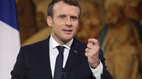 Le président français Emmanuel Macron à Paris, le 4 janvier 2018