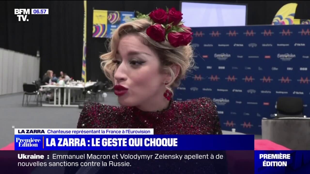 Eurovision la chanteuse La Zarra dément avoir effectué un doigt d'honneur