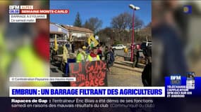 Embrun: un barrage filtrant des agriculteurs