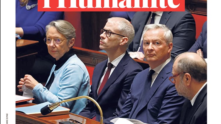 La une de L'Humanité du 21 mars 2023 