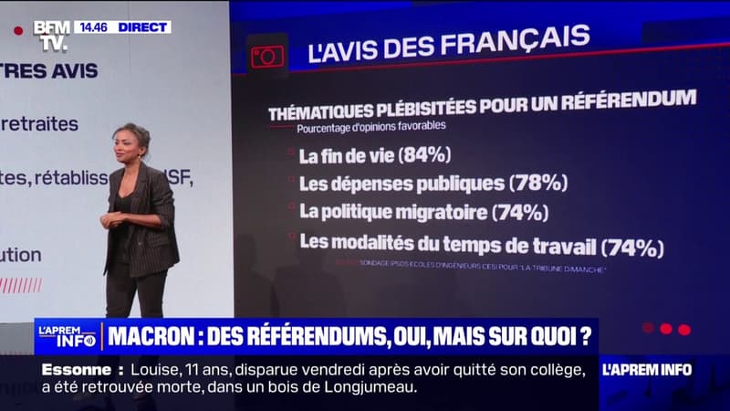 des Français sont favorables à un référendum sur la fin de vie ou sur les dépenses publiques