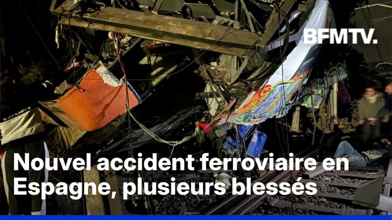 Un train heurte un mur effondré sur les voies en Catalogne et fait plusieurs blessés