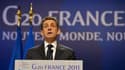 Faisant le bilan des premiers travaux du sommet du G20 de Cannes, Nicolas Sarkozy a salué jeudi l'évolution du débat en Grèce sur le référendum à propos de l'aide européenne, qui pourrait déboucher sur son annulation. /Photo prise le 3 novembre 2011/REUTE