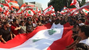 Manifestants le 20 octobre 2019 à Saïda, au Liban