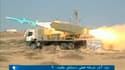 Image de la télévision officielle iranienne montrant le tir d'un missile Qader d'un lieu non spécifié. L'Iran a annoncé lundi avoir testé avec succès deux missiles longue portée, au dernier jour de manoeuvres militaire dans le Golfe. /Image diffusée le 2