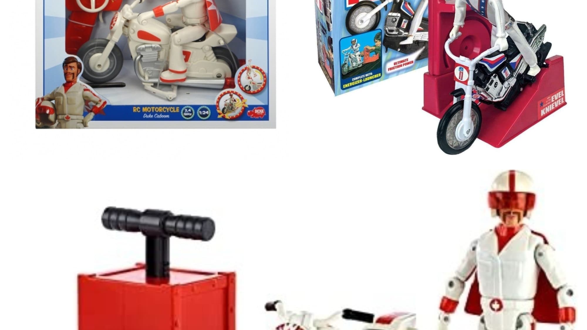 Des jouets à l'effigie de Duke Caboom, et d'Evel Knievel