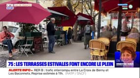 Paris: les terrasses estivales font encore le plein