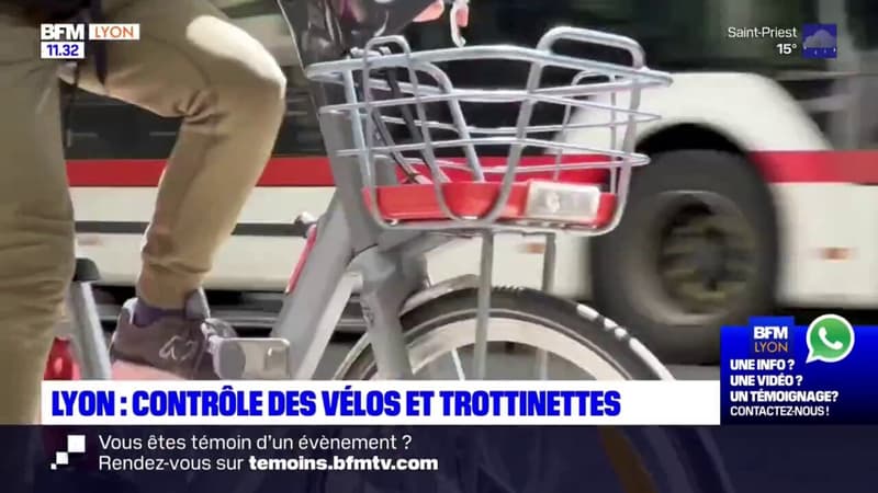Lyon: des contrôles de la police municipale avaient lieu pour verbaliser les comportements dangereux à trottinette et vélo (1/1)