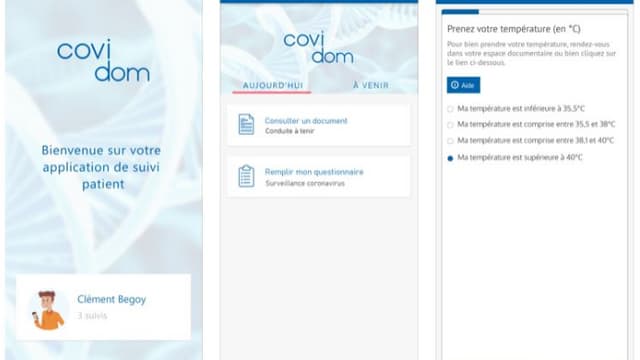 L'application de télésuivi Covidom est disponible gratuitement sur l'App Store et Google Play. 