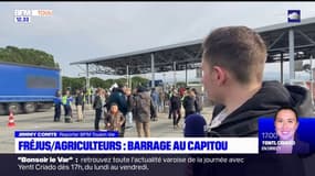 Colère des agriculteurs: un barrage filtrant sur l'autoroute au niveau du péage du Capitou