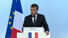 Emmanuel Macron a donné à Bastia un discours de fermeté. 