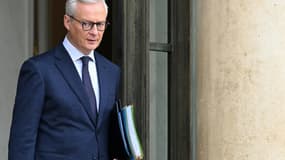 Le ministre de l’Économie Bruno Le Maire à la sortie de l'Elysée, le 18 octobre 2023 à Paris