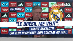 Real Madrid : "Le Brésil me veut", admet Ancelotti, qui veut "respecter" son contrat chez les Merengue