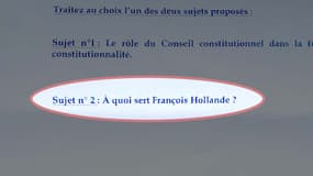 Le sujet sur François Hollande. Vous avez trois heures...