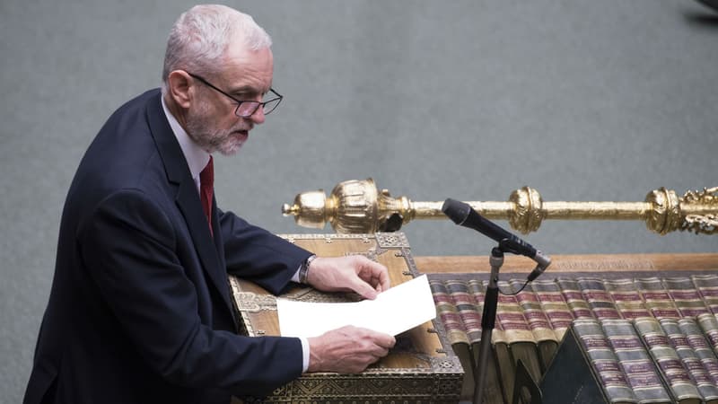 Le chef du parti travailliste Jeremy Corbyn au Parlement britannique, le 11 avril 2019