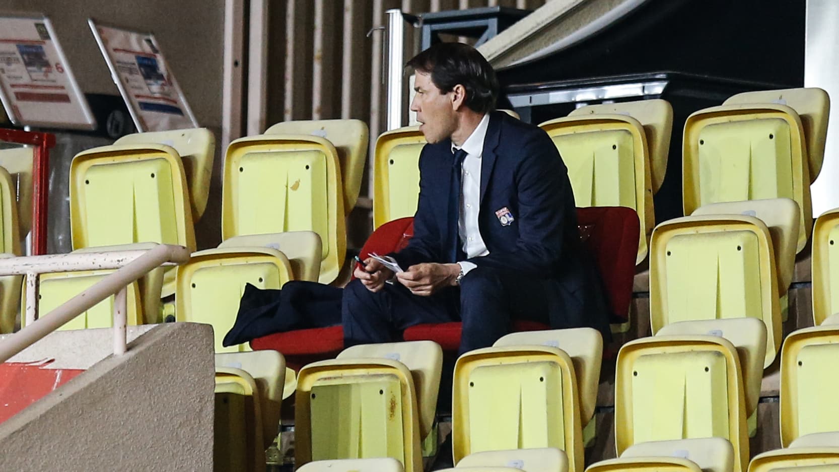 Suspendu pour des propos contre Stéphanie Frappart, Rudi Garcia était en tribunes dimanche à Monaco 