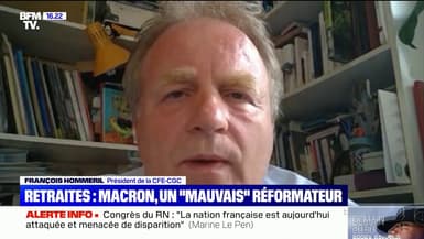 Pour François Hommeril (CFE-CGC), les réformes d'Emmanuel Macron sont "très mauvaises et nocives pour l'emploi"