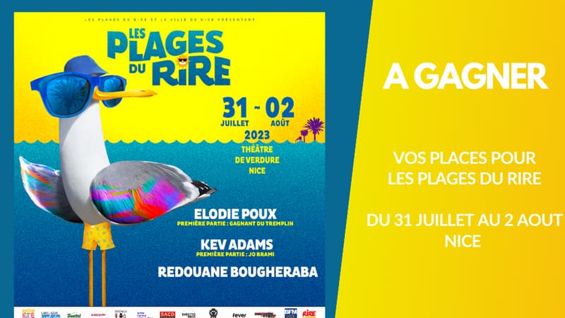 A gagner : vos places pour les plages du Rire avec Elodie POUX et Kev Adams