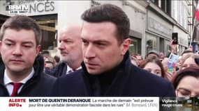 Marche en hommage à Quentin Deranque: "Le RN ne participe pas à des manifestations avec lesquelles nous n'avons pas de liens directs avec les organisateurs", précise Jordan Bardella