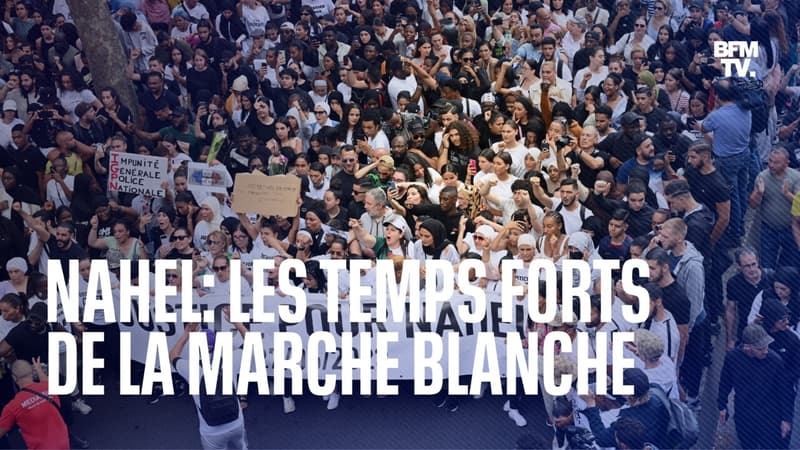 De l'hommage aux violences, les temps forts de la marche blanche pour Nahel à Nanterre