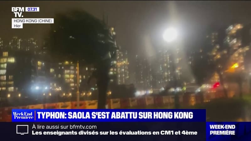 Le typhon Saola s'est abattu sur Hong Kong avec des vents très violents mais moins puissants que prévu