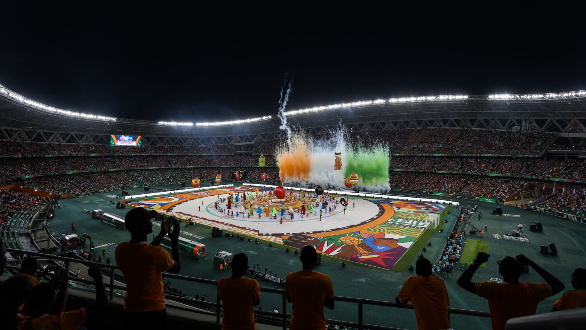 CAN les images de la splendide cérémonie d ouverture à Abidjan avant Côte d Ivoire Guinée