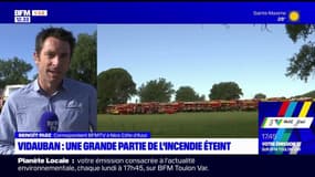 Incendie à Vidauban: le feu en grande partie éteint