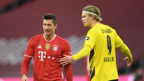 Robert Lewandowski et Erling Haaland
