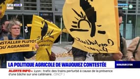 Auvergne-Rhône-Alpes: manifestation contre la politique agricole de Laurent Wauquiez