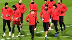 Le PSG à l'entraînement à Belgrade