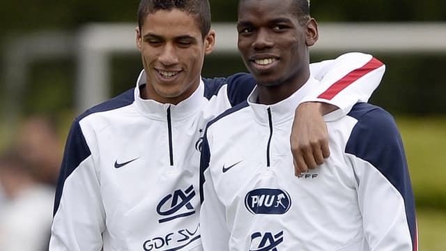 Raphaël Varane et Paul Pogba