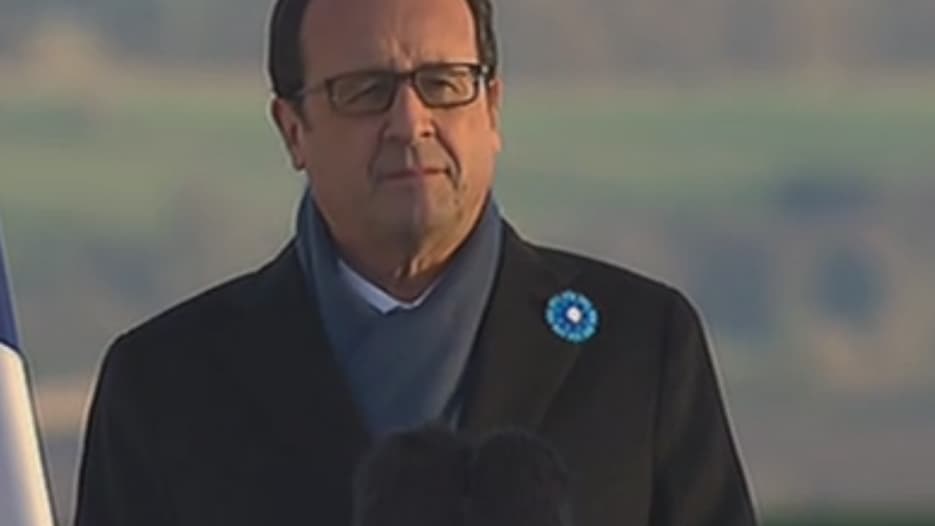 François Hollande a prononcé un discours.
