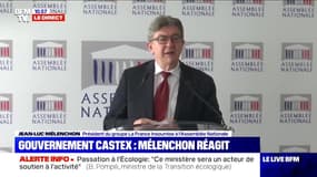 Jean-Luc Mélenchon, lors d'une conférence de presse ce mardi, a réagi à la formation du gouvernement de Jean Castex. 