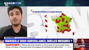 "On reçoit de plus en plus de patients avec des symptômes et qui sont positifs au coronavirus", explique cet interne en médecine à Marseille