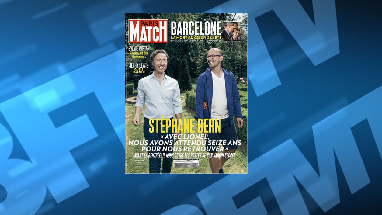 Stéphane Bern et son compagnon en couverture de Paris Match Stéphane Bern et son compagnon en couverture de Paris Match