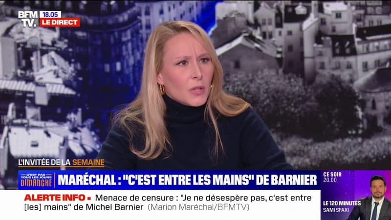 Motion de censure: Marion Maréchal se dit favorable, 